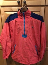 Vintage Lacoste Chemise Windbreaker 90s Pullover Half Zip Hot Pink Xl Size 20