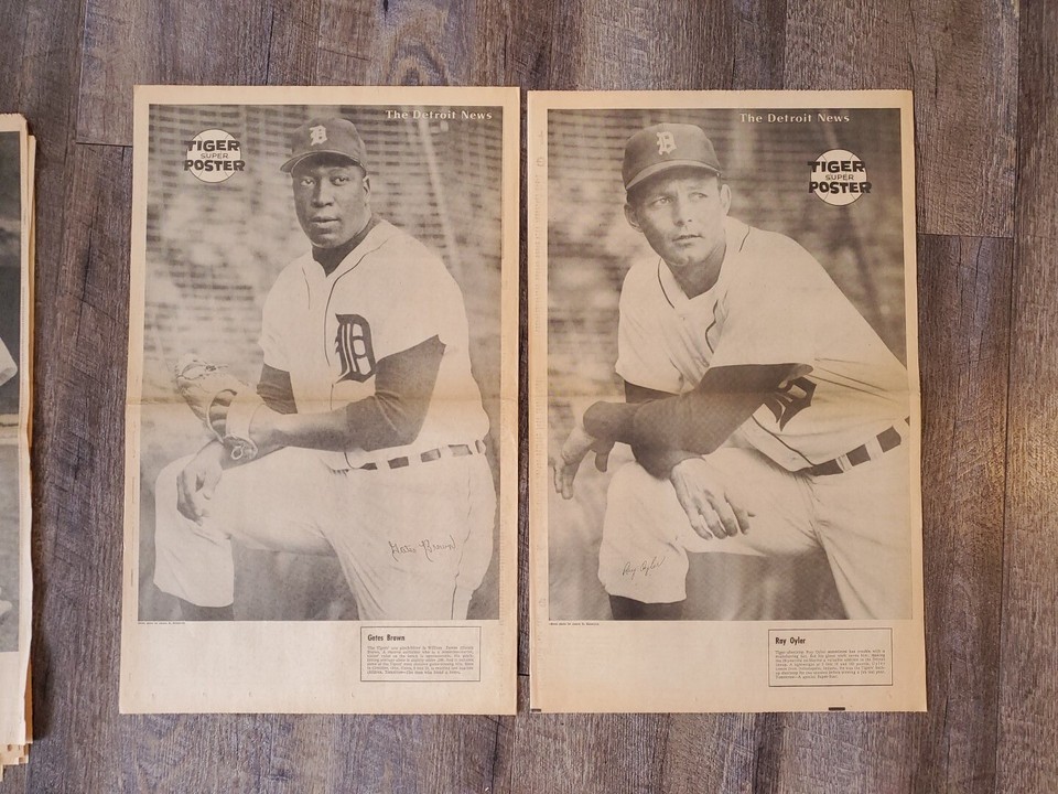 1968 Detroit Tigers Super Posters 26 In Total, The Detroit News, World