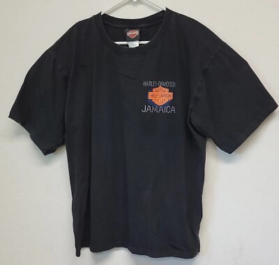 トップス harley davidson jamaica T shirts size M Rare Vintage Harley Davidson Jamaica T-shirt - TokoPyramid