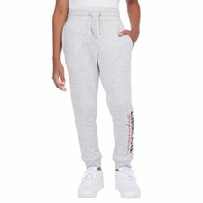 Kirkland Signature Gray Youth Unisex Logo Cuffed Joggers