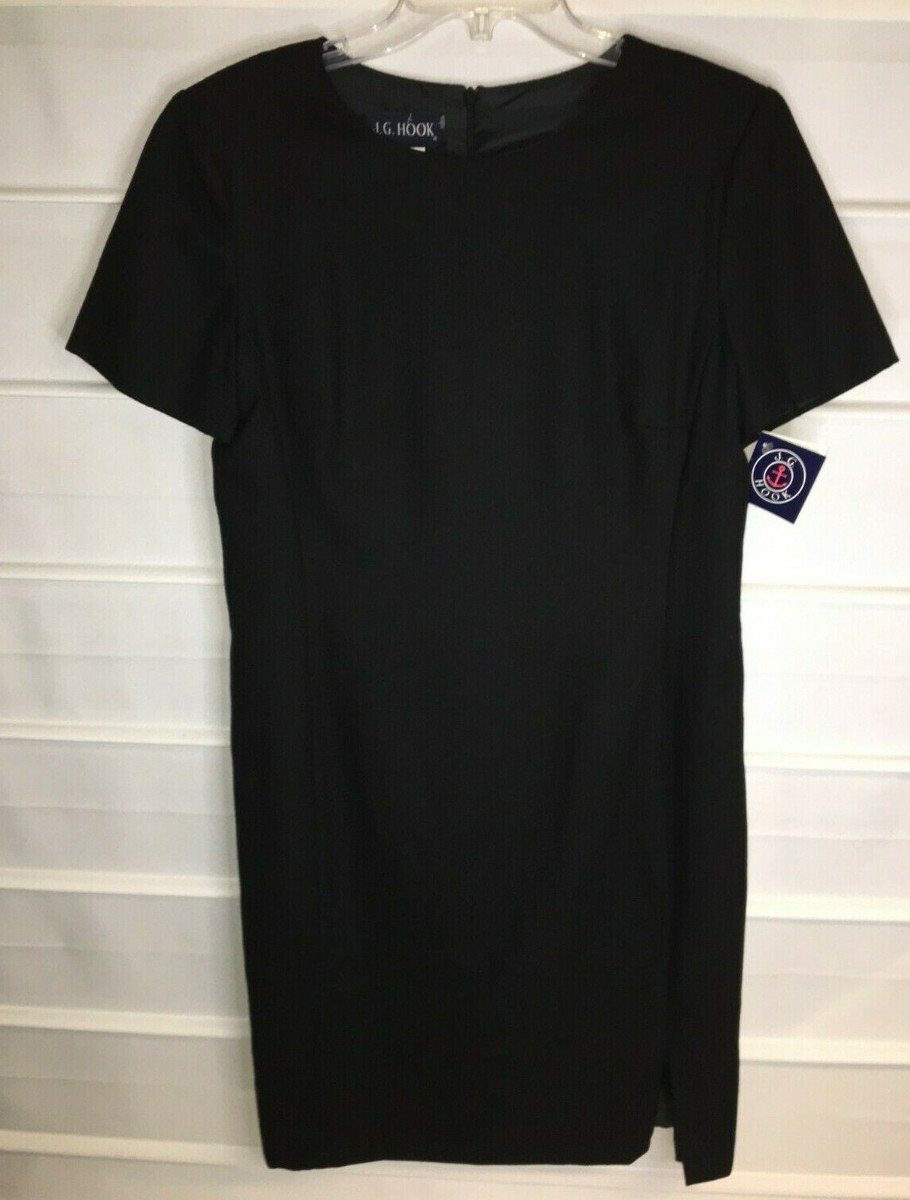 JG Hook Black Wool Fully Lined Short Sleeve A Line Dress Size 10 NWTS! | eBay JG Hook Black Wool Fully Lined Short Sleeve A Line Dress Size 10 NWTS! | eBay