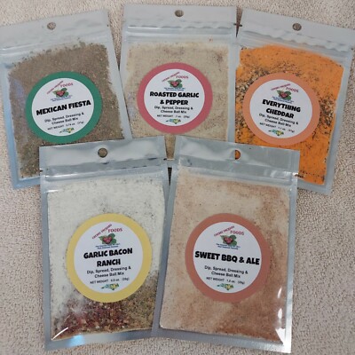 Savory Dip Mix Collection, (5 packs) makes dips, spreads etc. FREE SHIPPING