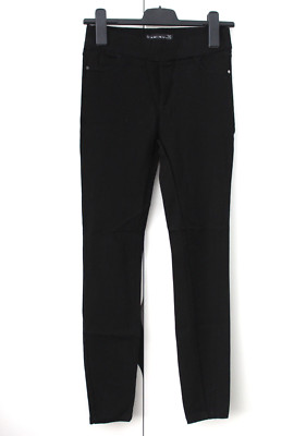 AMISU Damen Stretch Jeans Hose Jeggings schwarz elastischer Bund Gr. 36