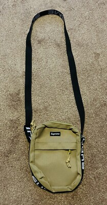 Supreme Shoulder Bag SS18 Adjustable Unisex Tan Khaki Authentic SHIPS FAST