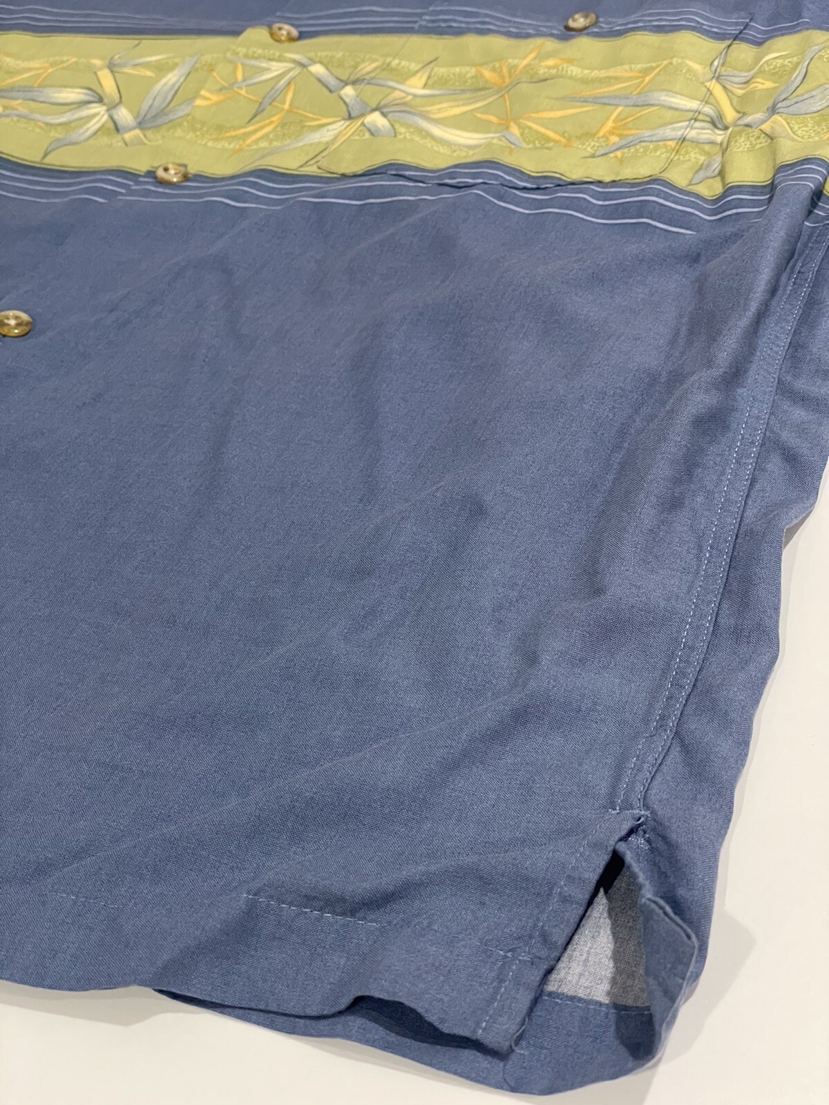 Bamboo Cay Men's Solid/Bamboo Button Up Shirt Blu… - image 7