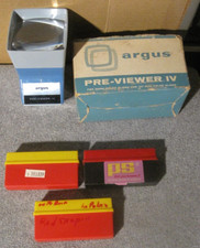 Argus Portable Slide Pre-Viewer IV 35mm / 127 Color Slides Box w/o Batteries