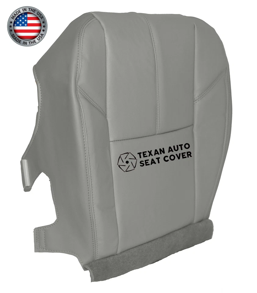 Capa de assento de vinil inferior para motorista Chevy Silverado 2500HD 3500HD LT 2008 - 2010 cinza - Imagem 2 de 4