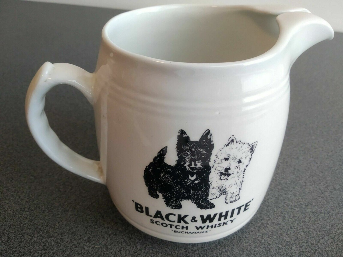 Vintage Black White Scotch Terrier Whisky Water Jug/ Kanne