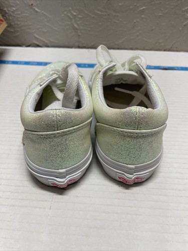 Vans Old Skool Pink White Glitter Skate Shoes Sneakers 508731 Girls Size 1 - Picture 3 of 5