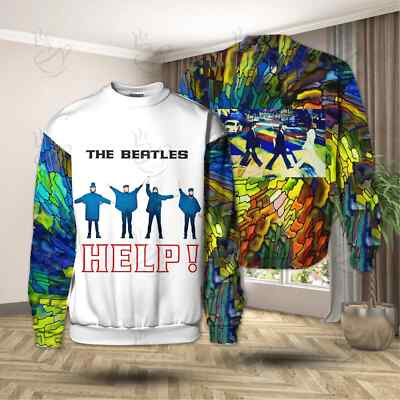 Rock Band The Beatles Help Ugly Christmas Sweater, S-5XL US - Main Image