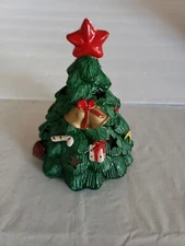 Ceramic Christmas Tree Tea Light-Votive Candle Holder 