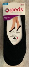 PEDS Women's Socks Ultra Low Liner New Shoe Size 8-12 Extended 3 Pair Pack