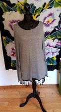 Calvin Klein Womens Long Sleeve Soft Gray Sweater Dress Size Large, Flared Cuff