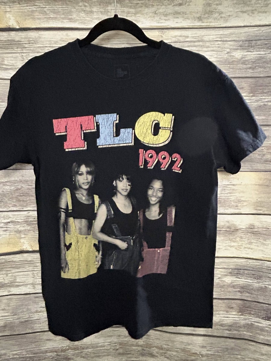 The Thread Shop T-Shirt SM Black TLC 1992 Band Graphic Short