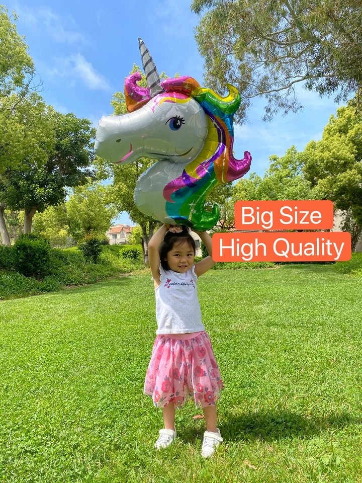 Unicornio Helio Lámina Feliz Nacimiento Globo Niñas Cumpleaños Fiesta Decoración Paquete 29 Foto 4 de 4