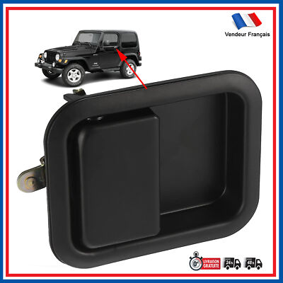 Jeu De 4 Poignées Extérieures Pour Jeep Wrangler TJ (1997-2006) - Accessoire De Remplacement En ABS Noir, Référence OEM 55176383AE