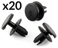 20x FRONT BUMPER RIVET FASTENER TRIM CLIPS FOR VAUXHALL ZAFIRA B BLACK PLASTIC