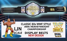 AWA Hand Made Ljn Scale Heavyweight Championship Wrestling Figure Belt A