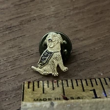 Small CCI Goldtone Dog Lapel Pin Canine Companions for Independence VTG Service