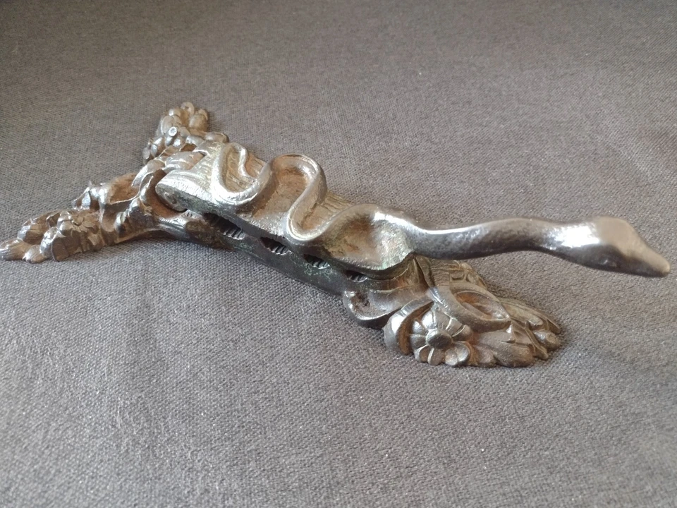 Caducée De Pharmacie. Ancien Mâche Bouchon en fonte circa 1900 - Photo 3/4