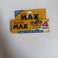 Sealed Kodak Max 400 35 mm Color Print Film 4 Rolls, Expired 12/2001