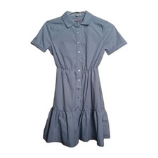 ULTRA FLIRT Extra Small. Button-Down, Classic Blue Pinstripe Dress- New w/tags