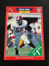 1989 Pro Set #498 Derrick Thomas Rookie Card RC HOF Kansas City Chiefs Football. rookie card picture