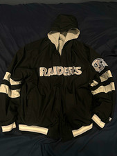 Vintage Raiders NFL Football Hooded Jacket