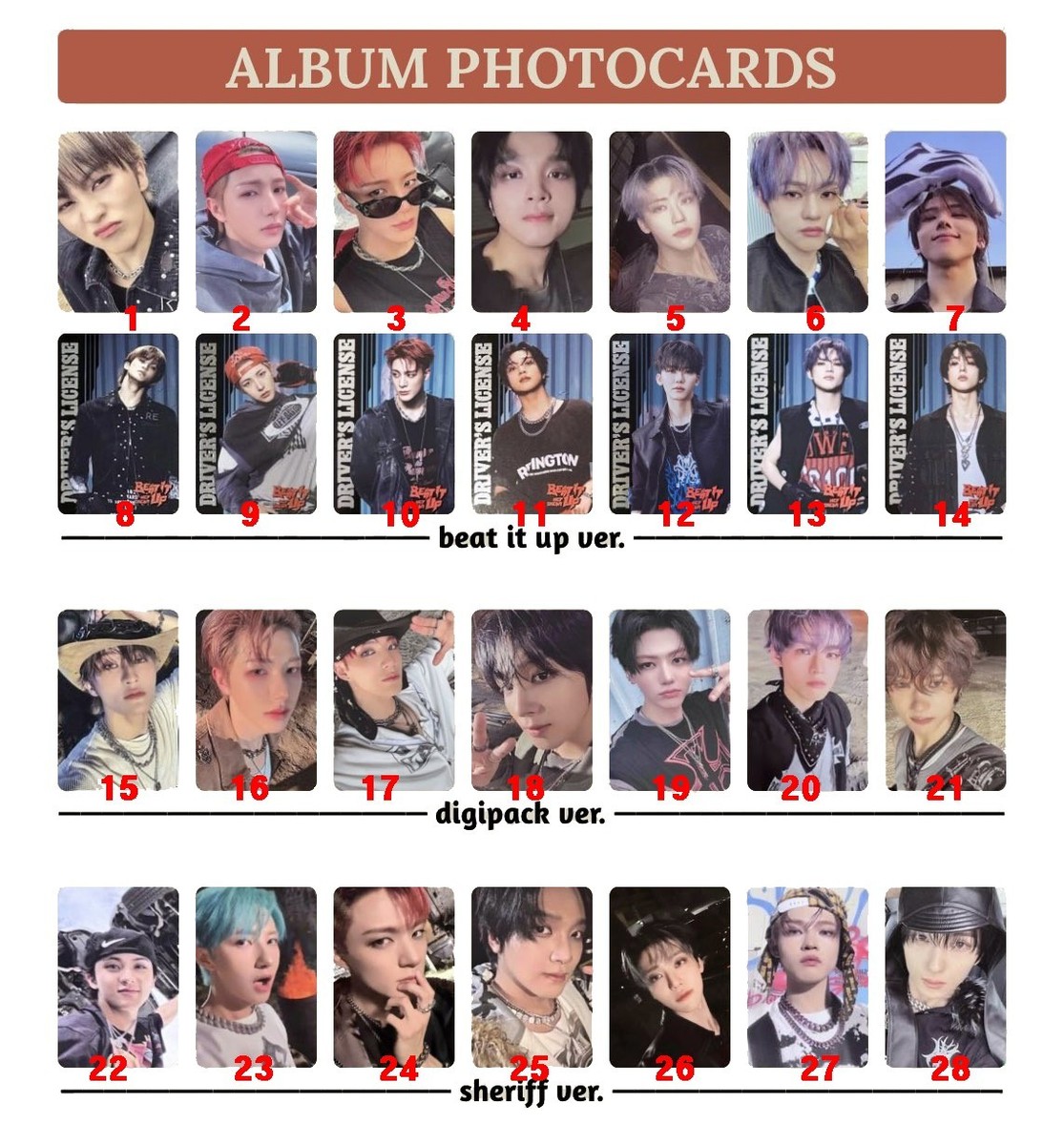 NCT DREAM - Beat It Up Official PHOTOCARD DIGIPACK / SHERIFF VER