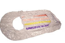 Inflatable Pool Float Raft Pastel Stripes Large 64x32 Inch Vinyl For Swimming