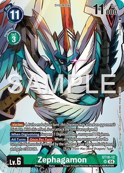 ST18-12 Zephagamon : Super Rare Alternative Art Digimon Card : PB22: Digimon Lib