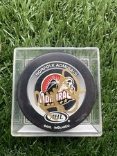 Norfolk Admirals 2004-05 AHL Hockey Puck #23 Jim Vandermeer Autograph Game Used