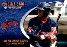 2015 New York-Penn League All-Stars #50 Luis Aleander Basabe El Vigia Venezuela