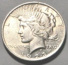 1923 peace dollar AU condition #127