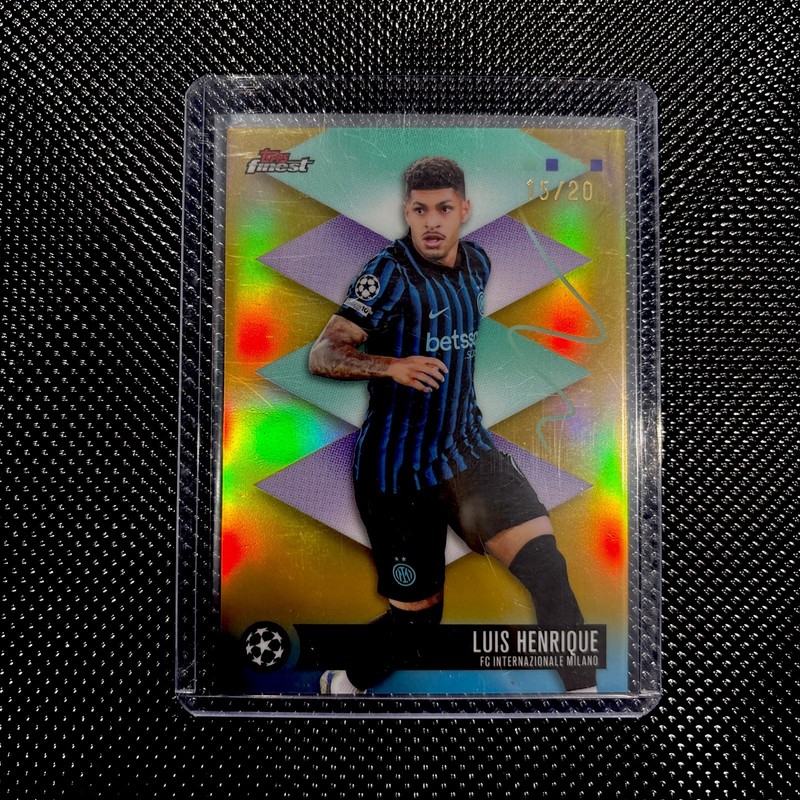 Luis Henrique 25-26 Topps Finest UEFA Gold Refractor #489