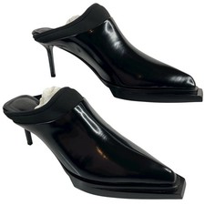 1017 ALYX 9SM Shoes Women US9 UK6 EU39 Black Leather Mule Designer New $625