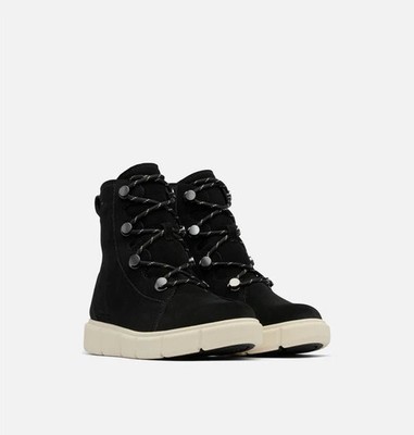 Sorel Sorel Explorer III Joan wasserdichte Damenstiefel schwarz, kreidefarben NEU