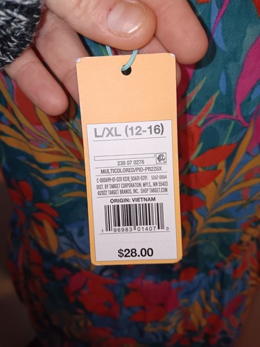 Kona Sol Tropical Print Beach Cover-up & Pants Womens Size 12-16 Cruise + Purse - Picture 7 of 9