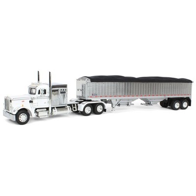 DCP 1/64 Peterbilt 359 60'' Sleeper w/ Wilson High Side Grain Trailer 60-1908