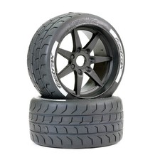 Fastrax Supaforza Wide Rear 45° Tyres/Blk 17Mm Hex Wheels