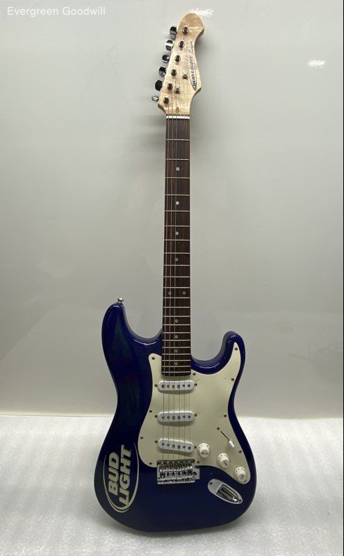Aria Bud Light Stratocaster Dual Cutaway Electric Promotional Guitar