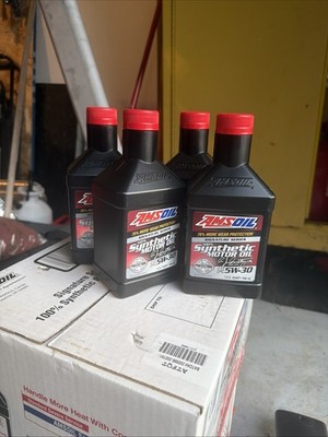 (4-Pack) AMSOIL Signature Series 5W-30 Synthetic Motor Oil -4 Ea Quarts- 946 ml