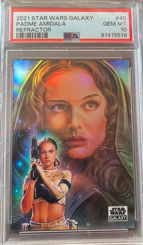 2021 Star Wars Galaxy Padme Amidala Refractor Topps #40 PSA 10 Card Gem Mint