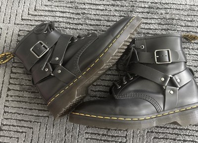 Dr. Martens Cristofor Harness Lace-Up Boots Men s Size 8 , Women Size 9