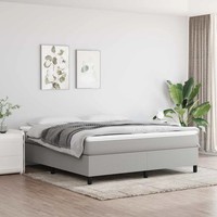 Boxspringbettgestell Hellgrau Stoff 160X200 Cm