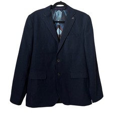 Blazer Ted Baker Para Hombres Grande Azul Lana Glen Abrigo Deportivo Chaqueta Preppy Náutico
