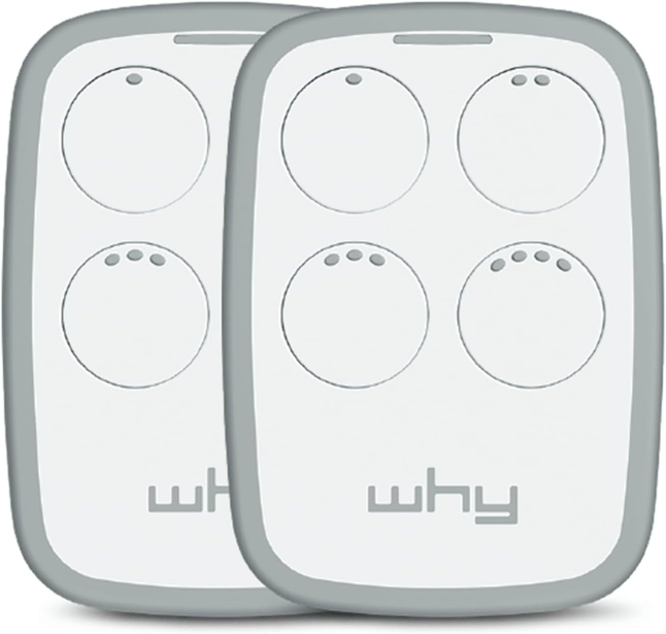 WHY, 2 Radiocomandi Universali a 4 Tasti, Apre Cancelli E Porte Garage Controlla