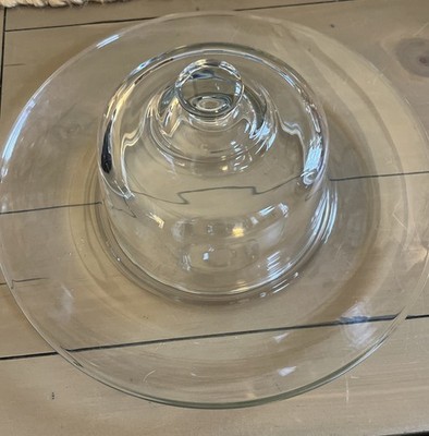 Vintage Anchor Hocking 2 Piece Cheese Service Set - Tray and Dome 100/551