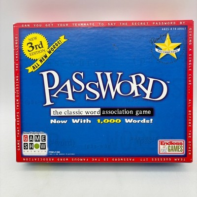 Password 3rd Edition COMPLETE Endless Games 2001 Word Association Party Family