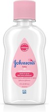 Johnson's Baby Oil, Pure Mineral Oil to Prevent Moisture Loss for Newborn 3 floz